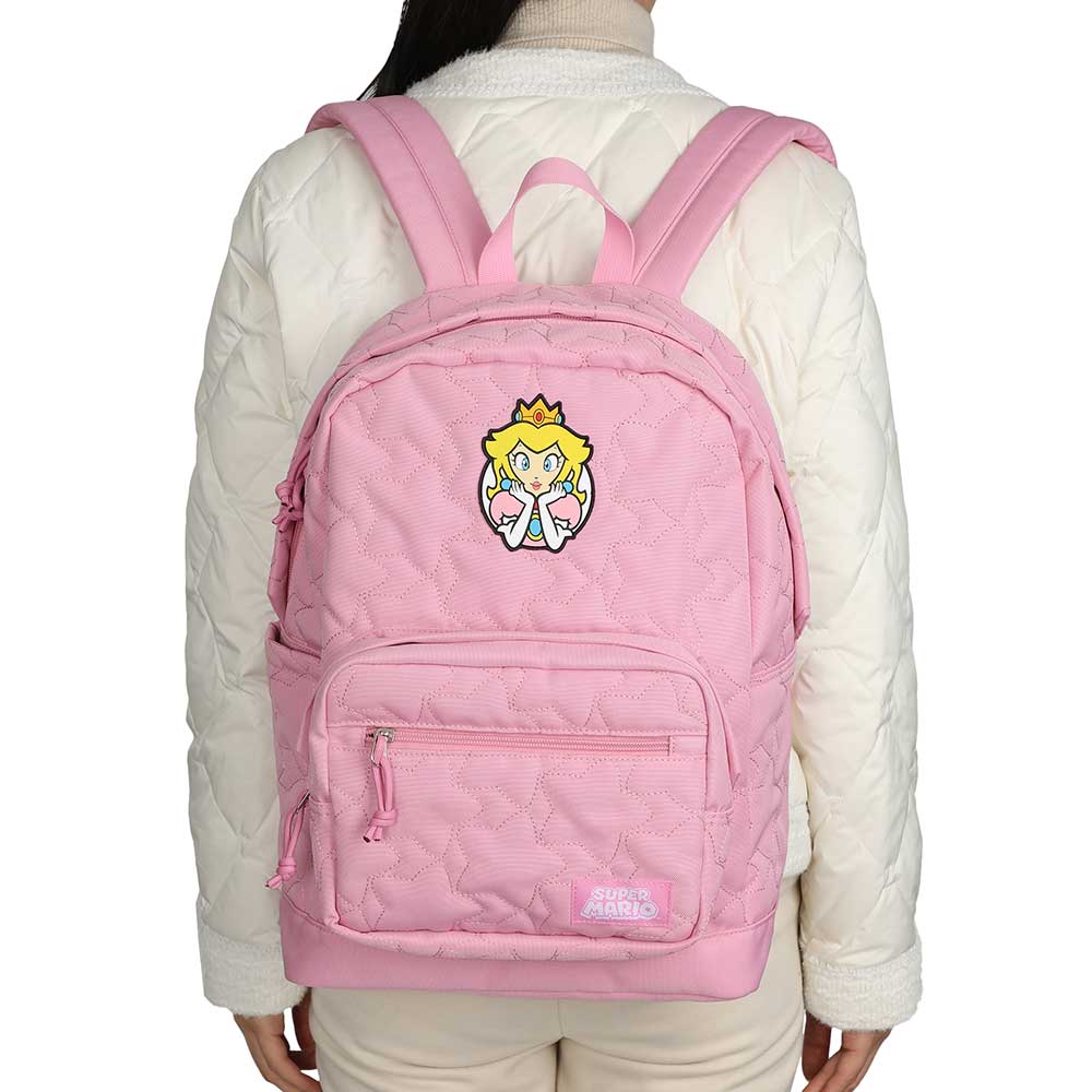 Princess Peach Super Mario Quilted Laptop Backpack (Online Order Only)