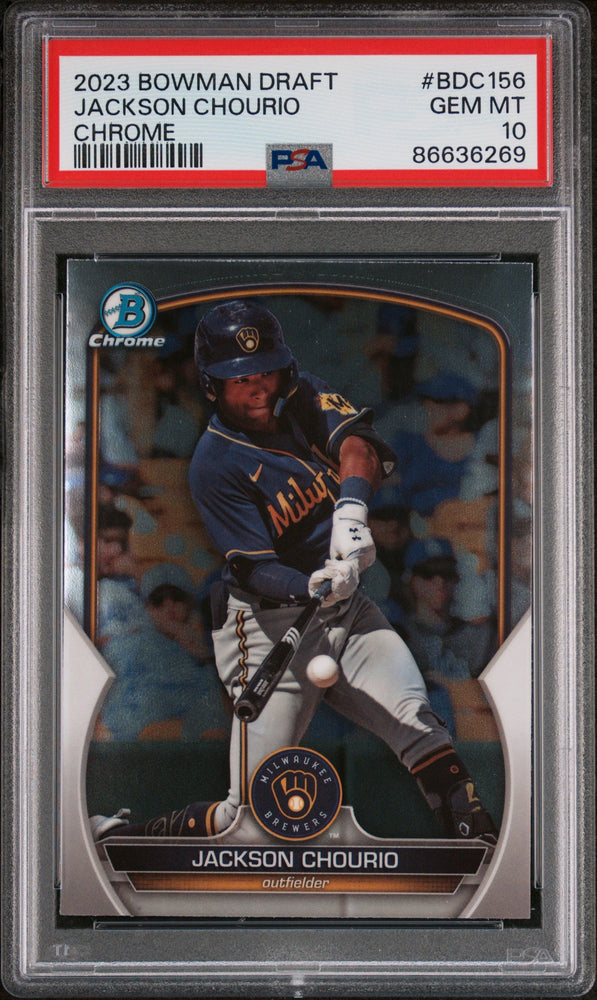 2023 BOWMAN DRAFT JACKSON CHOURIO CHROME #BDC156 - PSA 10 (Online Order Only)