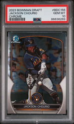 2023 BOWMAN DRAFT JACKSON CHOURIO CHROME #BDC156 - PSA 10 (Online Order Only)
