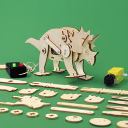 Dinosaur Robot Triceratops DIY Kit, Educational STEM Toy (ONLINE ORDER ONLY)