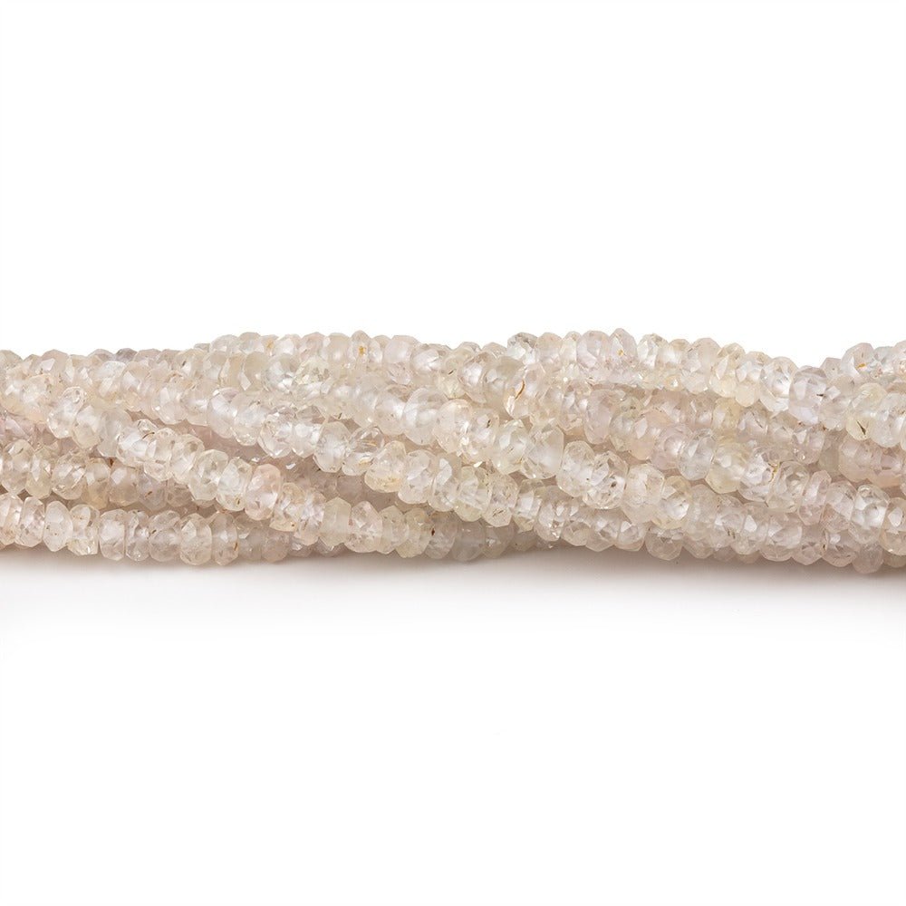 2-4mm Pale Pink Sapphire Faceted Rondelle Beads 16 inch 225 pieces (ONLINE ORDER ONLY)