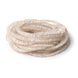 2-4mm Pale Pink Sapphire Faceted Rondelle Beads 16 inch 225 pieces (ONLINE ORDER ONLY)