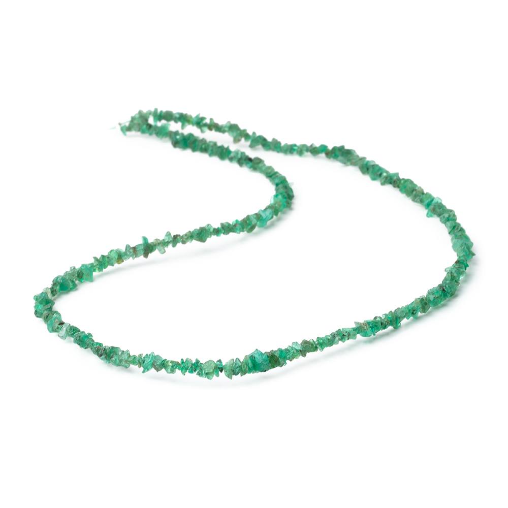 2-4mm Zambian Emerald Chip Beads 15 inch 290 pieces (ONLINE ORDER ONLY)