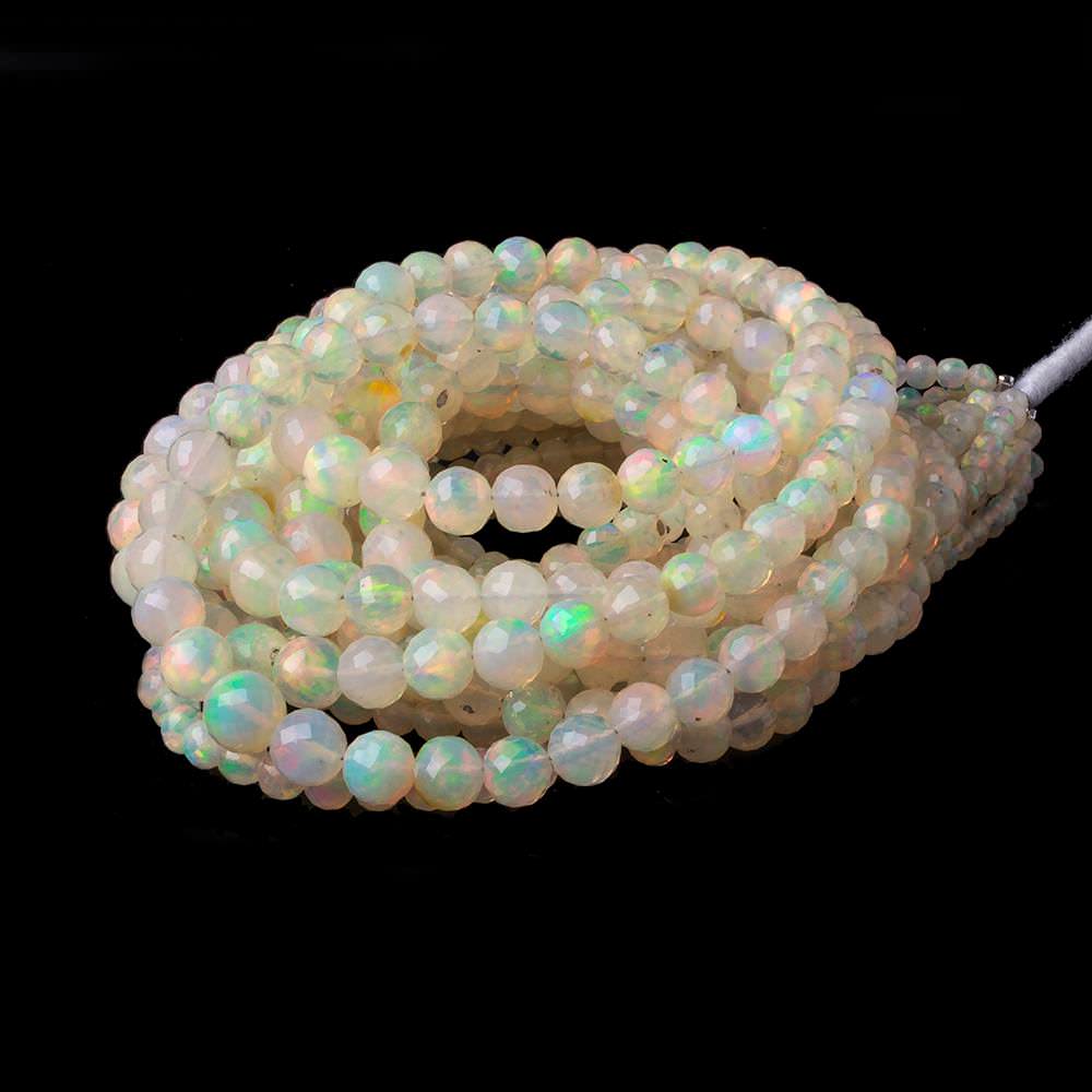 2-5mm Golden Ethiopian Opal Micro Faceted Rounds 17 inch 114 beads AAA (ONLINE ORDER ONLY)