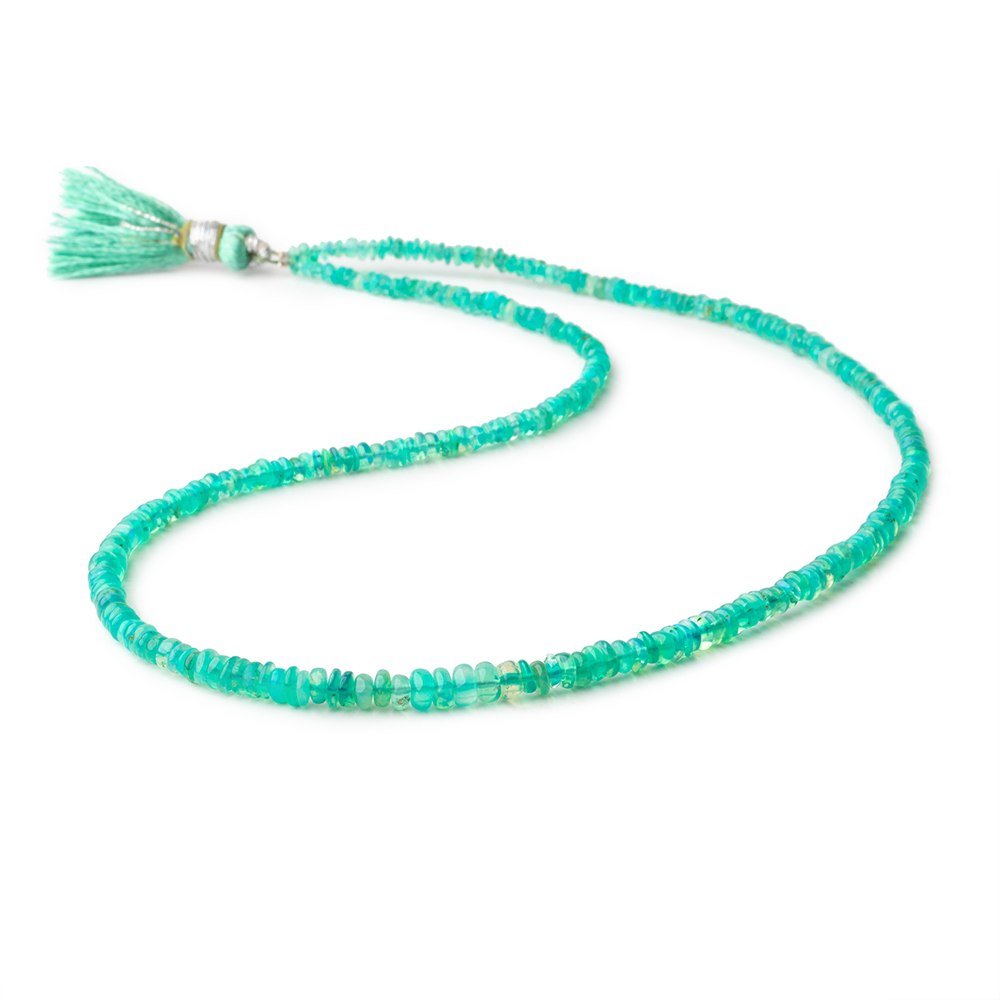 2-5mm Wintergreen Ethiopian Opal Plain Rondelle Beads 17 inch 290 pieces (ONLINE ORDER ONLY)