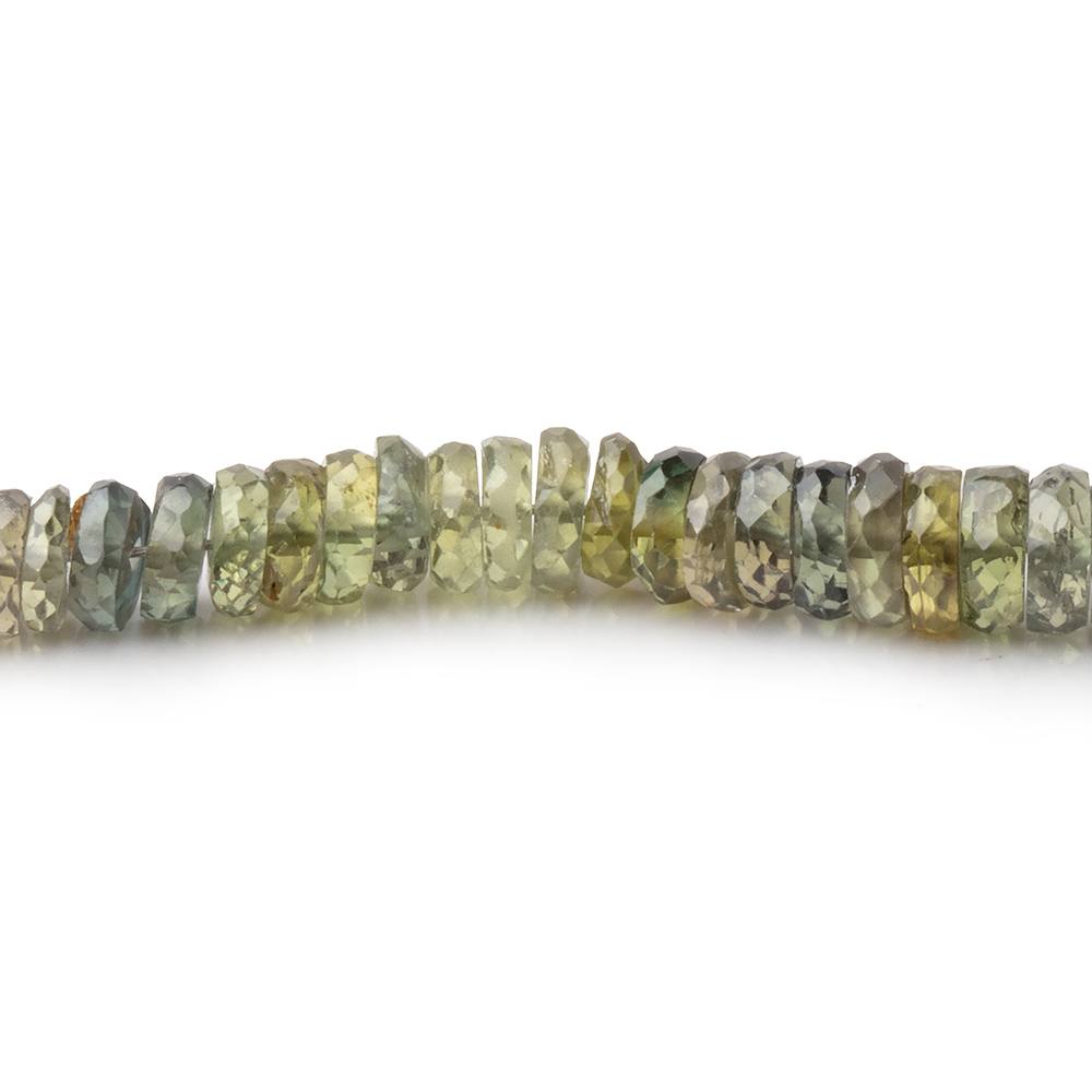 2-6.5mm Moss Green Sapphire Faceted Heishi Beads 18 inch 350 pieces AAA (ONLINE ORDER ONLY)