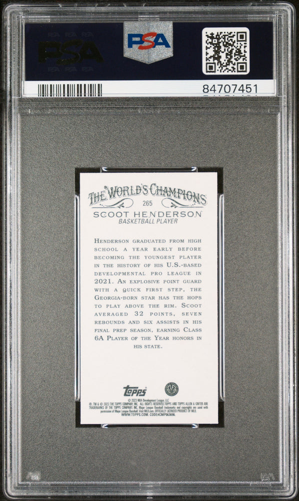 2023 TOPPS ALLEN & GINTER SCOOT HENDERSON  #265 - PSA 10 (Online Order Only)