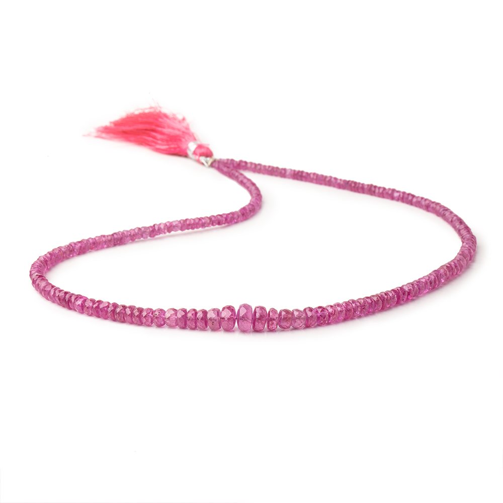 2-6mm Ruby Faceted Rondelle Beads 16 inch 200 pieces AA (ONLINE ORDER ONLY)