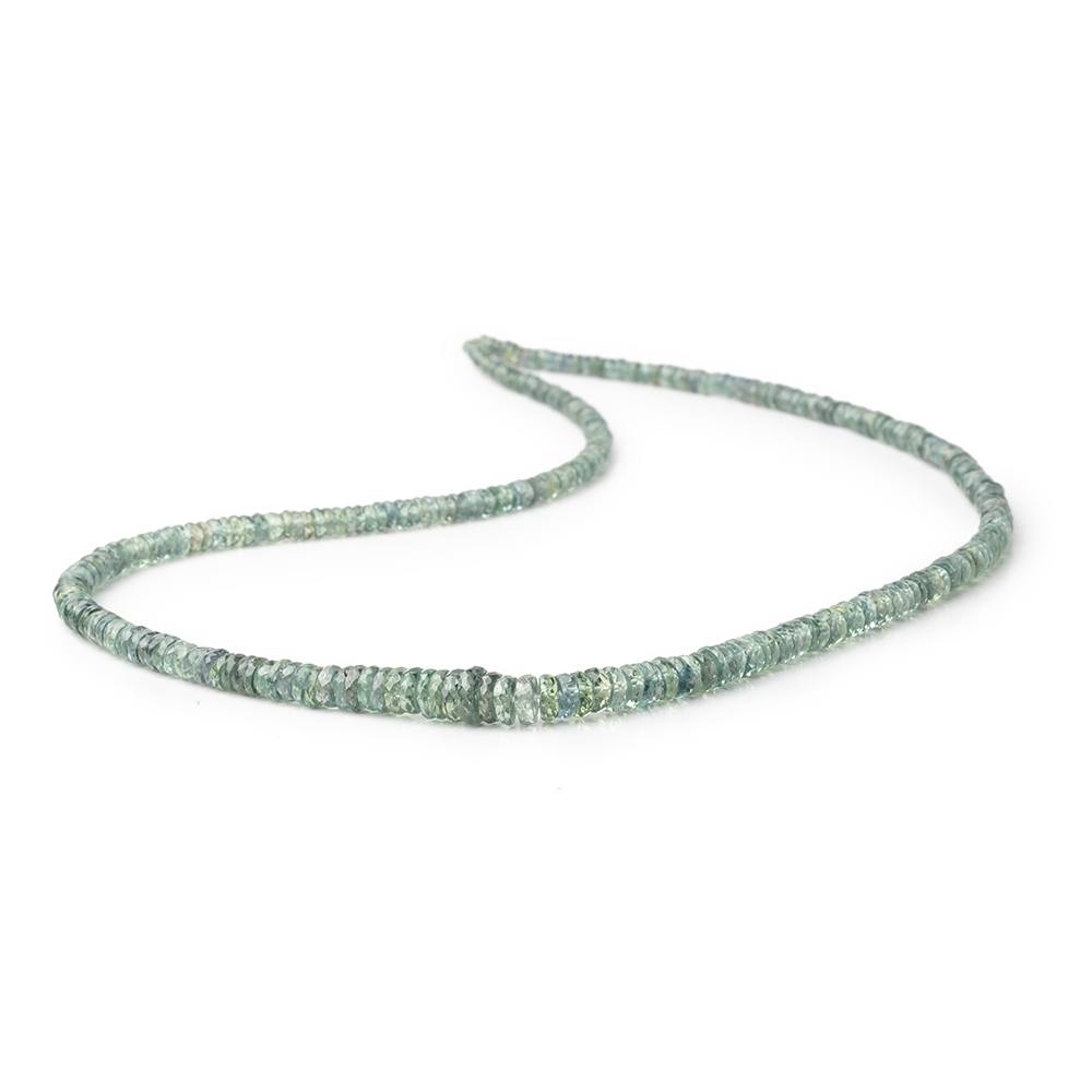 2-6mm Sea Green Sapphire Faceted Heishi Beads 17 inch 320 pieces AAA (ONLINE ORDER ONLY)