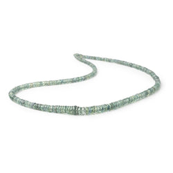 2-6mm Sea Green Sapphire Faceted Heishi Beads 17 inch 320 pieces AAA (ONLINE ORDER ONLY)