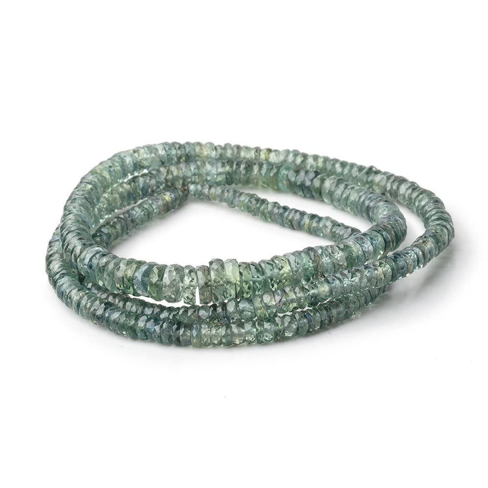 2-6mm Sea Green Sapphire Faceted Heishi Beads 17 inch 320 pieces AAA (ONLINE ORDER ONLY)