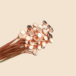 2 inch length Copper Headpin with flat circular head, 28 Gauge 22 pcs per bag (ONLINE ORDER ONLY)