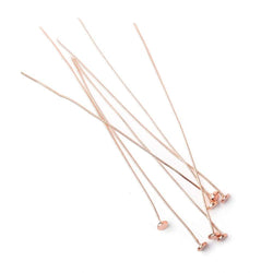 2 inch length Copper Headpin with flat circular head, 28 Gauge 22 pcs per bag (ONLINE ORDER ONLY)