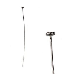 2" length Disc Headpin Black Gold plated .925 Silver, 22 Gauge Wire, 10 pieces per Bag