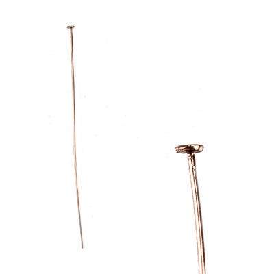 2" length Rose Gold Disc Headpin  26 Gauge Wire 10 pieces per Bag (ONLINE ORDER ONLY)