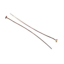 2" length Rose Gold Disc Headpin  26 Gauge Wire 10 pieces per Bag (ONLINE ORDER ONLY)