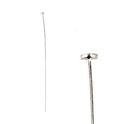 2" length Sterling Silver Disc Headpin, 22 Gauge Wire, 10 pieces per Bag (ONLINE ORDER ONLY)