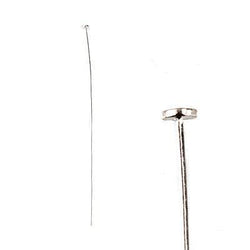 2" length Sterling Silver Disc Headpin, 22 Gauge Wire, 10 pieces per Bag (ONLINE ORDER ONLY)
