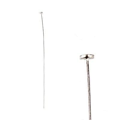 2" length Sterling Silver Disc Headpin, 26 Gauge Wire, 10 pieces per Bag (ONLINE ORDER ONLY)