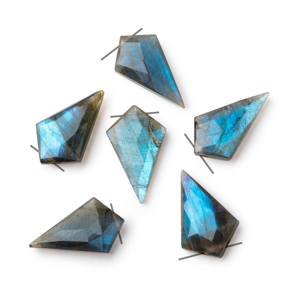20-22mm Labradorite Faceted Shield Focal 1 piece (ONLINE ORDER ONLY)