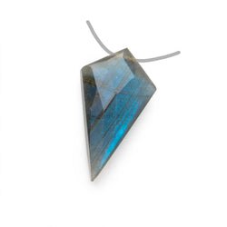 20-22mm Labradorite Faceted Shield Focal 1 piece (ONLINE ORDER ONLY)