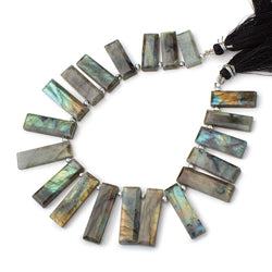 20-30mm Labradorite Bevel Faceted Rectangle Beads 8.5 inch 19 pieces (ONLINE ORDER ONLY)