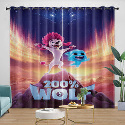200% Wolf Curtains Blackout Window Drapes Room Decoration (Online Order Only)
