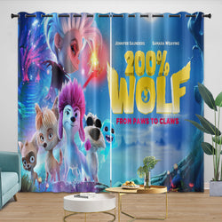 200% Wolf Curtains Blackout Window Drapes Room Decoration (Online Order Only)