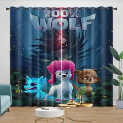 200% Wolf Curtains Blackout Window Drapes Room Decoration (Online Order Only)