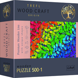 Trefl Wood Craft 501 Piece Wooden Puzzle - Rainbow Butterflies (ONLINE ORDER ONLY)