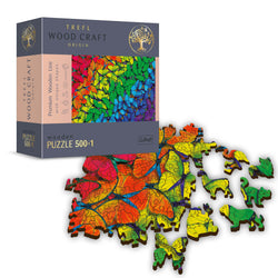 Trefl Wood Craft 501 Piece Wooden Puzzle - Rainbow Butterflies (ONLINE ORDER ONLY)