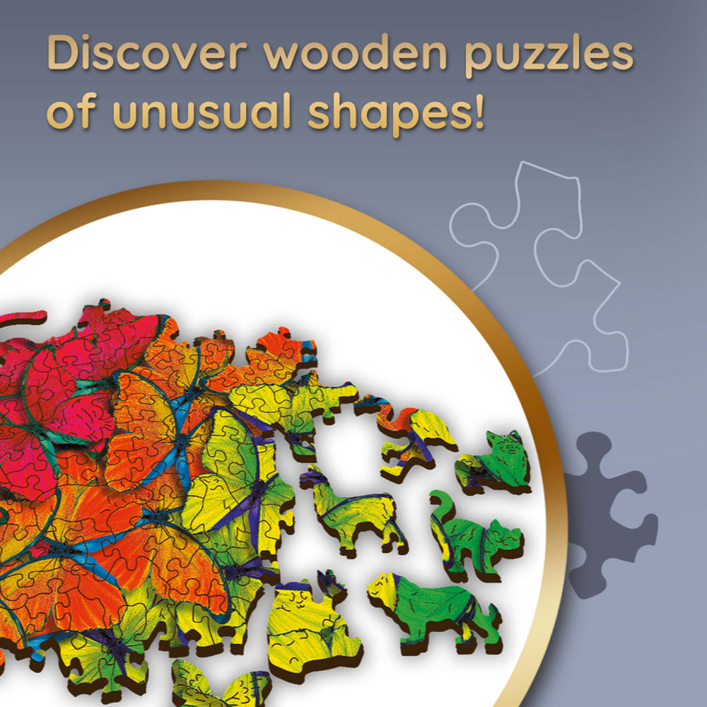 Trefl Wood Craft 501 Piece Wooden Puzzle - Rainbow Butterflies (ONLINE ORDER ONLY)