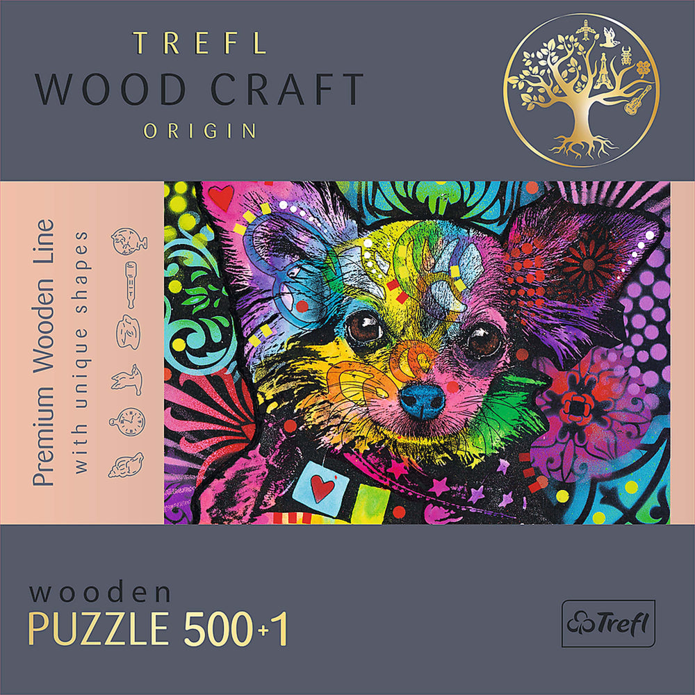 Trefl Wood Craft 501 Piece Wooden Puzzle - Colorful Puppy (ONLINE ORDER ONLY)