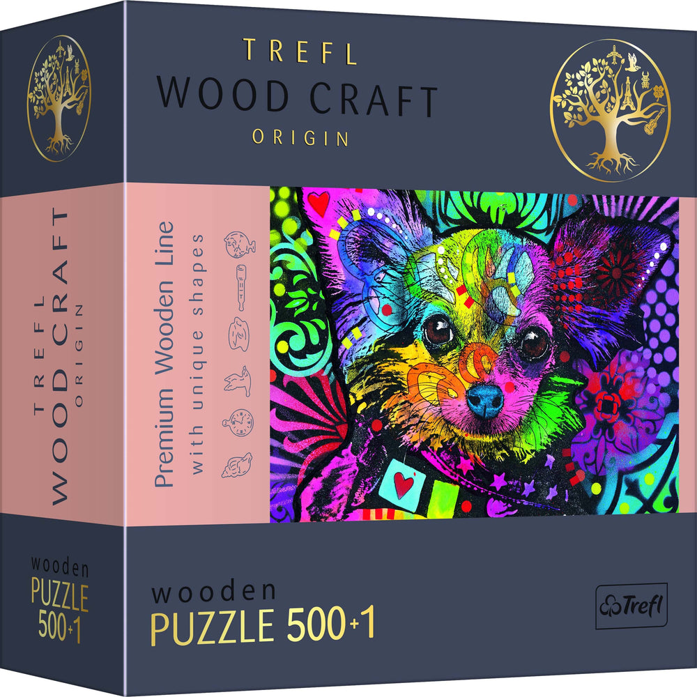 Trefl Wood Craft 501 Piece Wooden Puzzle - Colorful Puppy (ONLINE ORDER ONLY)