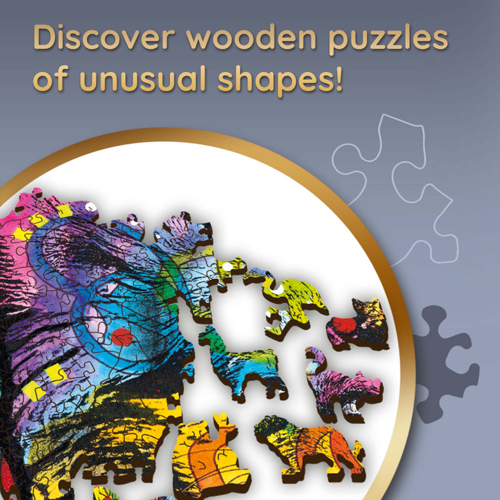 Trefl Wood Craft 501 Piece Wooden Puzzle - Colorful Puppy (ONLINE ORDER ONLY)