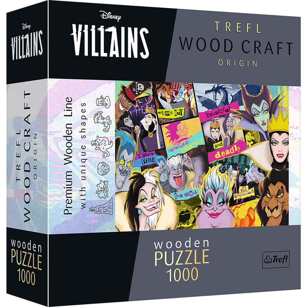 Trefl Wood Craft 1000 Piece Wooden Puzzle - Disney's Villains (ONLINE ORDER ONLY)