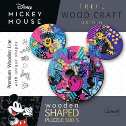 Trefl Wood Craft 500 +5 Piece Wooden Puzzle - Disney's Mickey Mouse (ONLINE ORDER ONLY)