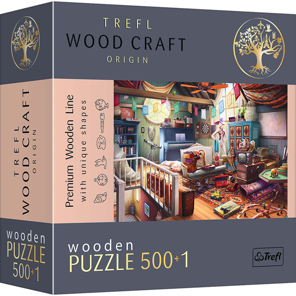 Trefl Wood Craft 501 Piece Wooden Puzzle - Treasures in the Attic (ONLINE ORDER ONLY)