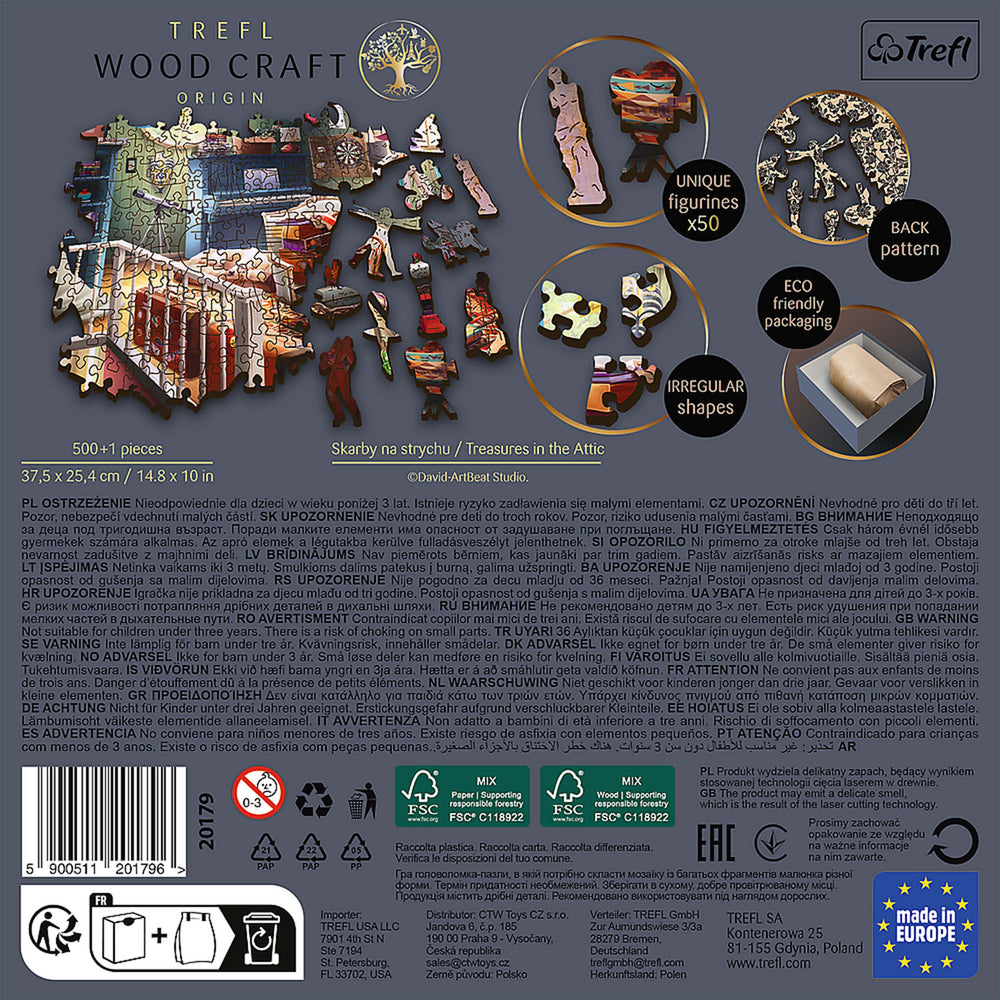 Trefl Wood Craft 501 Piece Wooden Puzzle - Treasures in the Attic (ONLINE ORDER ONLY)