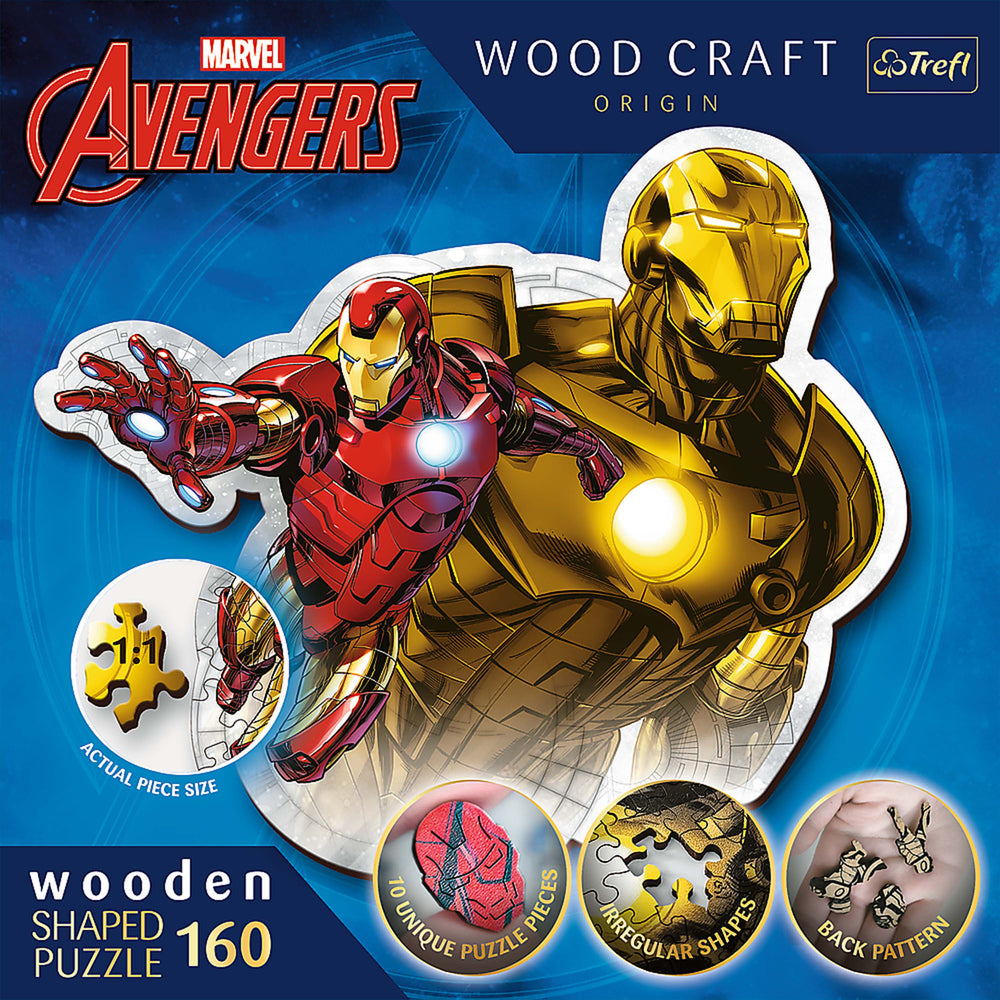 Trefl Wood Craft 160 Piece Wooden Puzzle - Marvel Brave Iron Man (ONLINE ORDER ONLY)