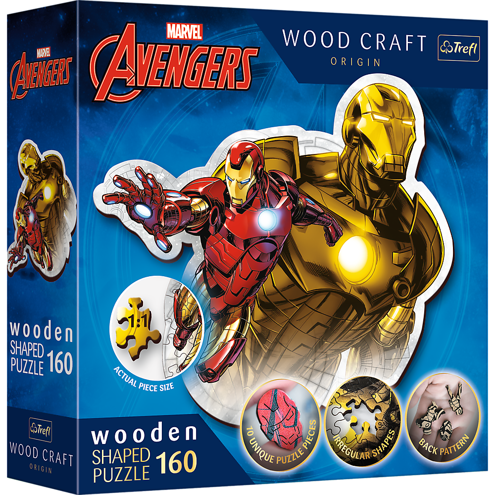 Trefl Wood Craft 160 Piece Wooden Puzzle - Marvel Brave Iron Man (ONLINE ORDER ONLY)