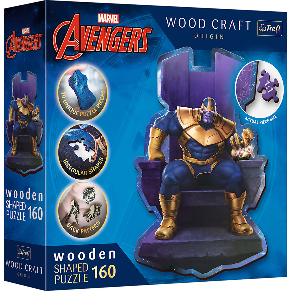Trefl Wood Craft 160 Piece Wooden Puzzle - Marvel Thanos on Throne (ONLINE ORDER ONLY)