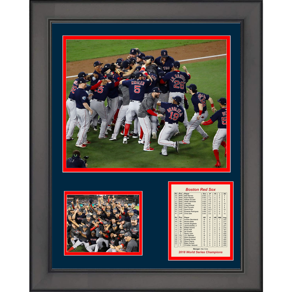 Framed Boston Red Sox 2018 World Series Champions 11"x14" Baseball Three Photo Collage (ONLINE ORDER ONLY)