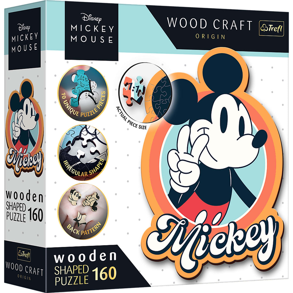 Trefl Wood Craft 160 Piece Wooden Puzzle - Disney's Mickey Mouse (ONLINE ORDER ONLY)
