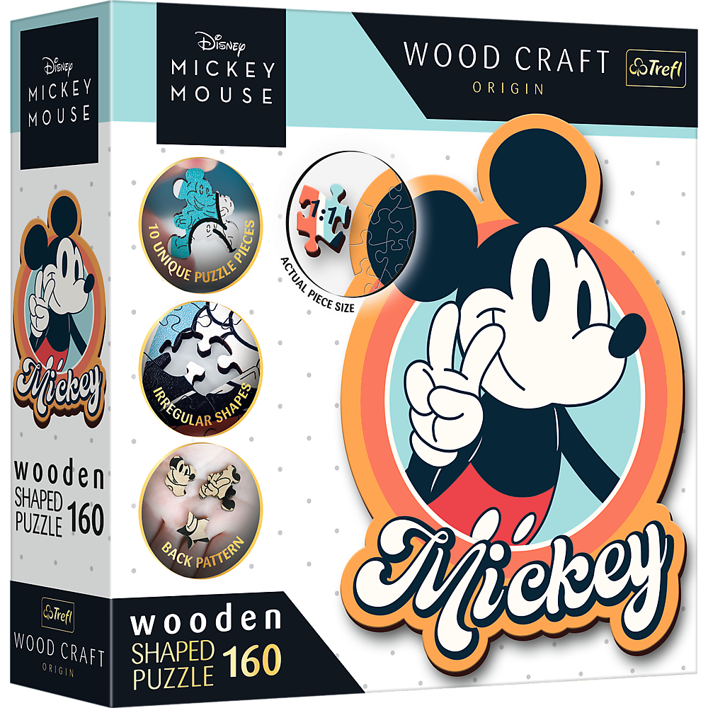 Trefl Wood Craft 160 Piece Wooden Puzzle - Disney's Mickey Mouse (ONLINE ORDER ONLY)