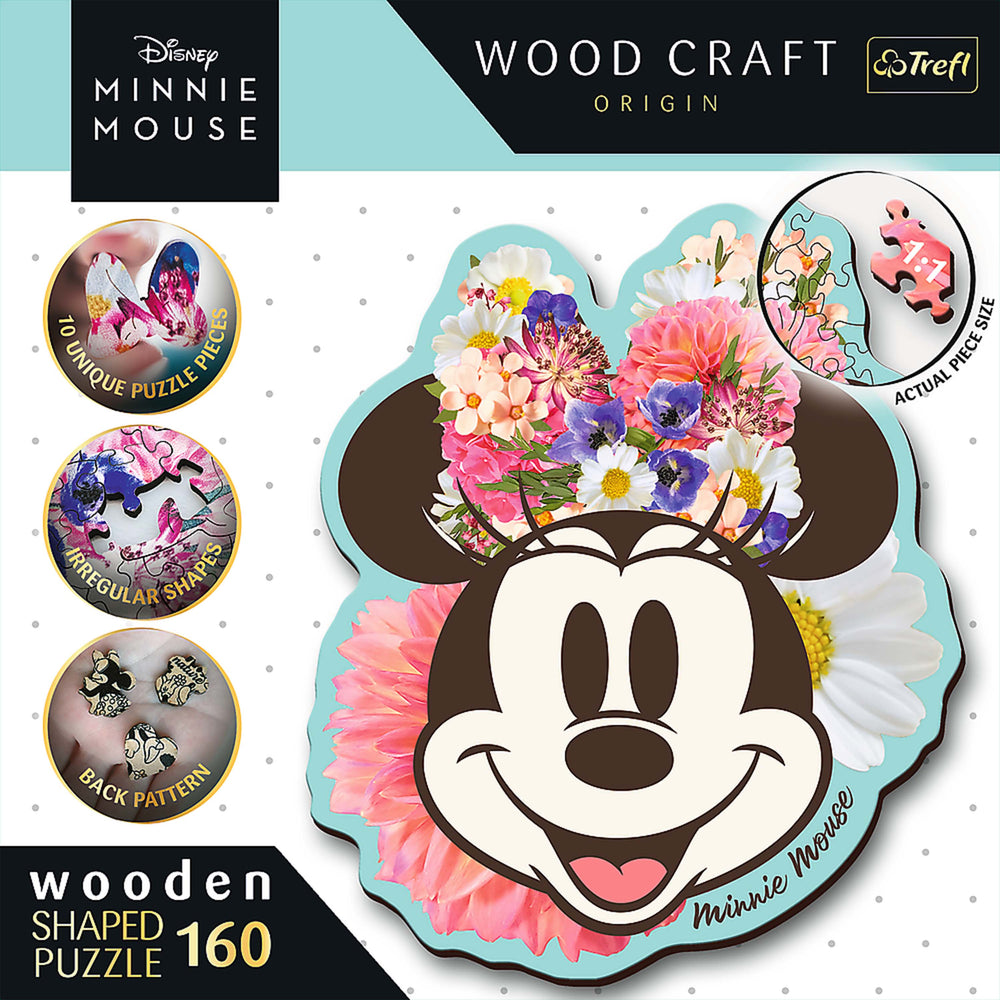 Trefl Wood Craft 160 Piece Wooden Puzzle - Disney's Stylish Minnie Mouse (ONLINE ORDER ONLY)