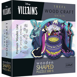 Trefl Wood Craft 500 +5 Piece Wooden Puzzle - Disney's Villains (ONLINE ORDER ONLY)