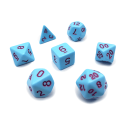 Bluebird - 7 Piece DnD Dice Set | Acrylic RPG Gaming Dice (ONLINE ORDER ONLY)