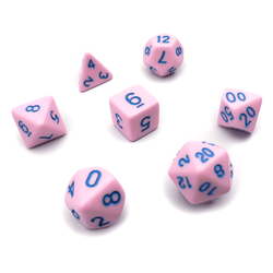 Cotton Candy - 7 Piece DnD Dice Set | Acrylic RPG Gaming Dice (ONLINE ORDER ONLY)