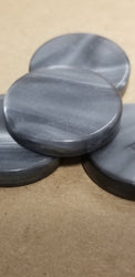 Black Backgammon Checker Pearl Effect (28mm x 7mm) [sold per chip] (Online Only)